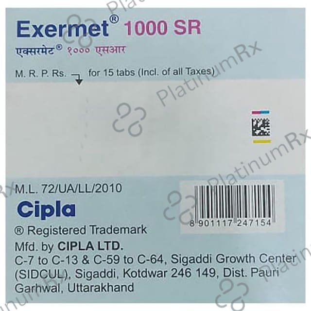 Exermet 1000mg Tablet SR 15s