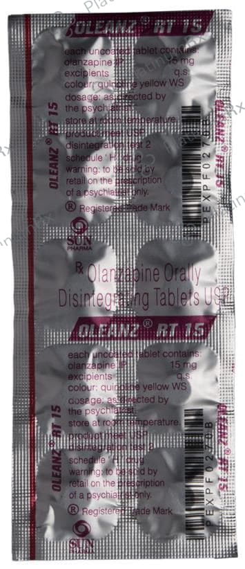 Oleanz RT 15mg Tablet DT 10s