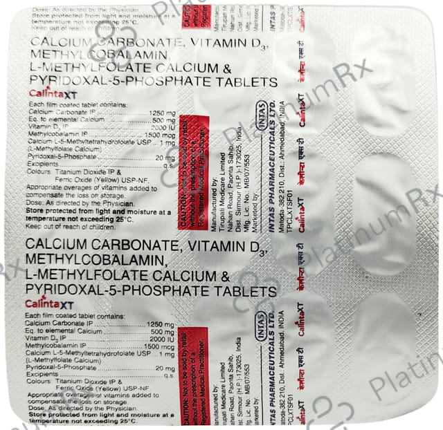 Calinta XT Tablet 15s