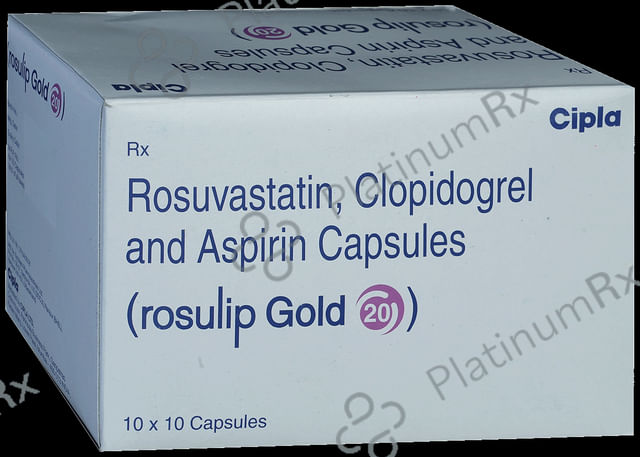 Rosulip Gold 20/75/75mg Capsule 10s