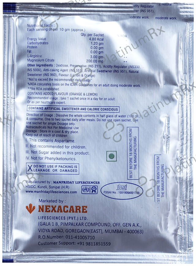 Nexargin Sachet Sugar Free