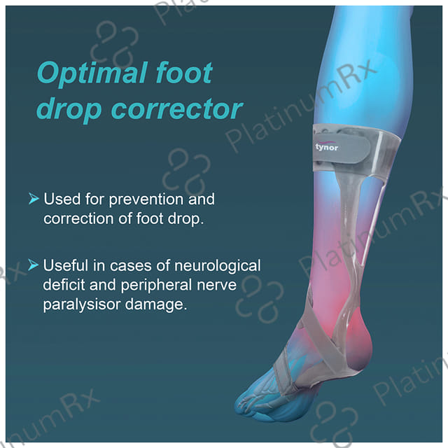 Tynor D43 Foot Drop Splint with Liner XL Left