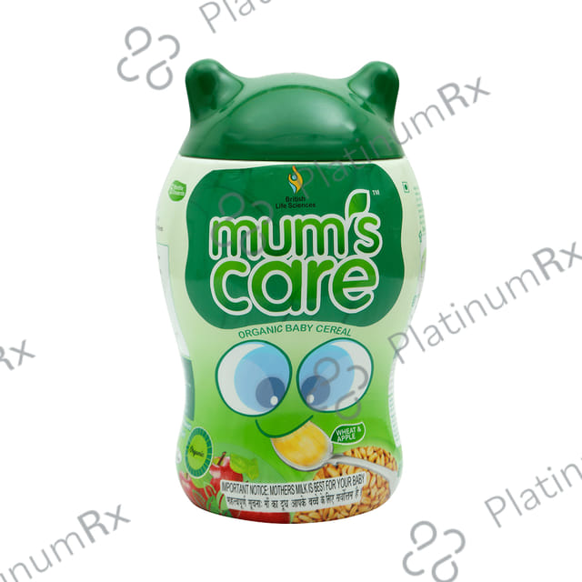 Mums Care Organic Baby Cereal Wheat Apple Flavour 300gm