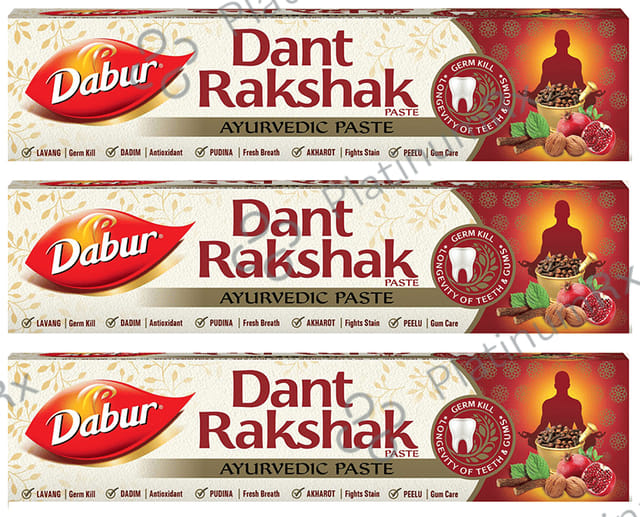 Dabur Dant Rakshak Ayurvedic Paste (175gm Each) 3 Tubes