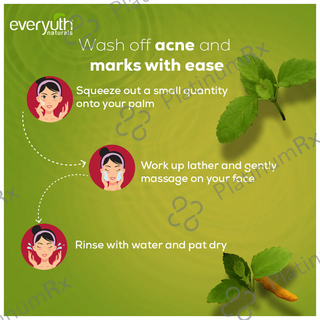 Everyuth Naturals Anti Acne Anti Marks Tulsi Turmeric Face Wash
