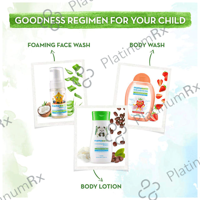 Mamaearth Body Wash for Kids with Strawberry Extract & Oat Protein