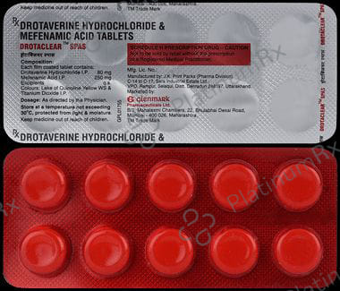 Drotaclear Spas 80/250mg Tablet 10s