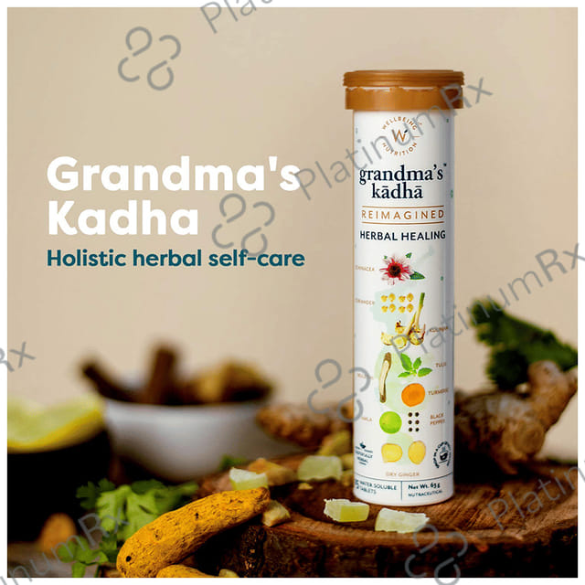 Wellbeing Nutrition Grandma's Kadha - Herbal Healing Water Soluble Tablet (15 Each) 1 Bottle