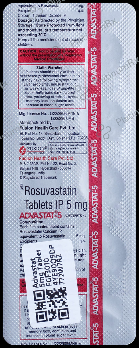 Advastat 5mg Tablet 10s