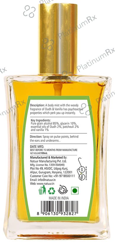 Natuur Oudh & Vanilla Body Mist
