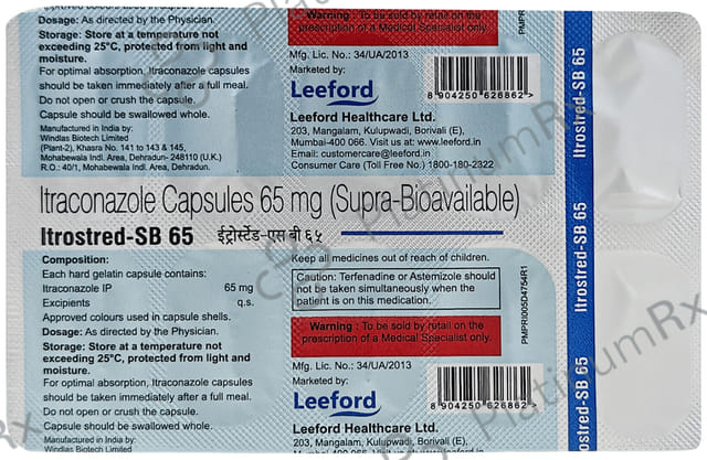 Itrostred SB 65mg Capsule