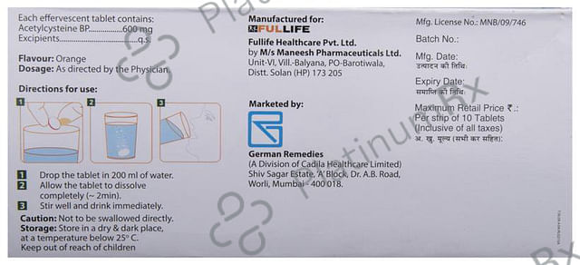 Mucotab ET Orange 600mg Tablet 10s