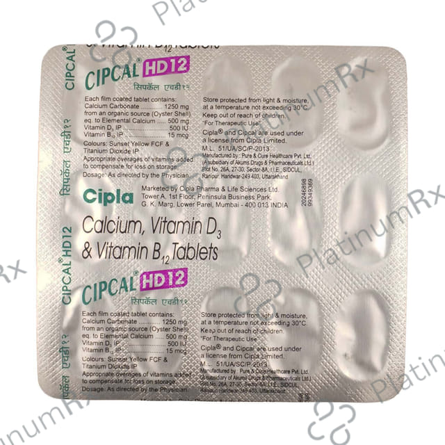 Cipcal HD 12 Tablet 15s