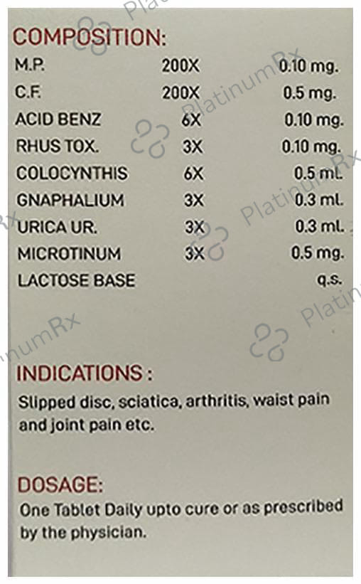 LDD Bioscience Rheumatic Forte Tablet