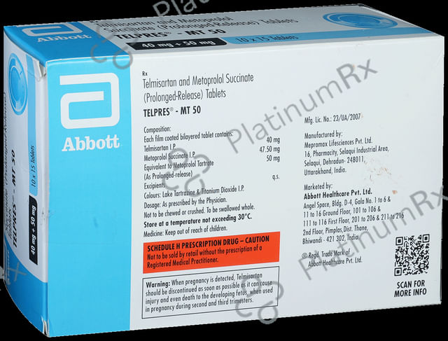 Telpres MT 47.5/40mg Tablet PR 15s