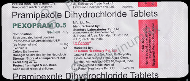 Pexopram 0.5mg Tablet