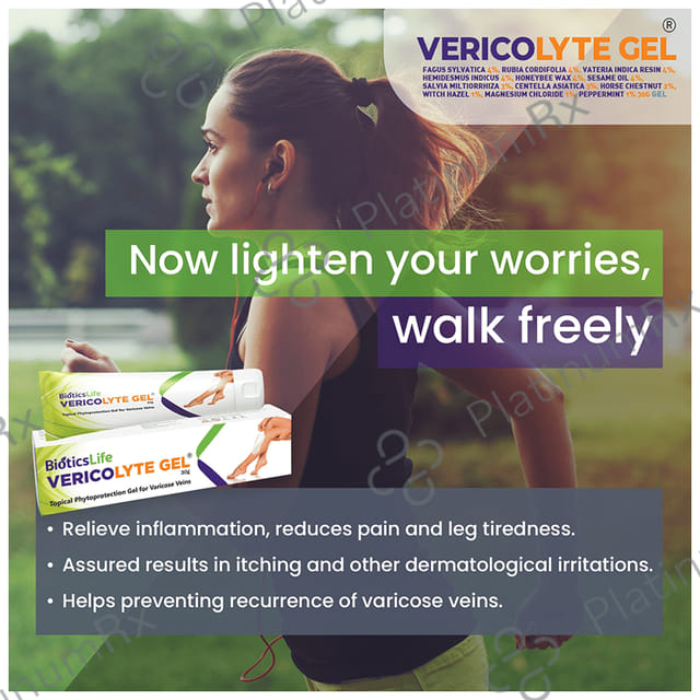 BioticsLife Vericolyte Gel for Varicose Veins (30gm Each) 4 Tube