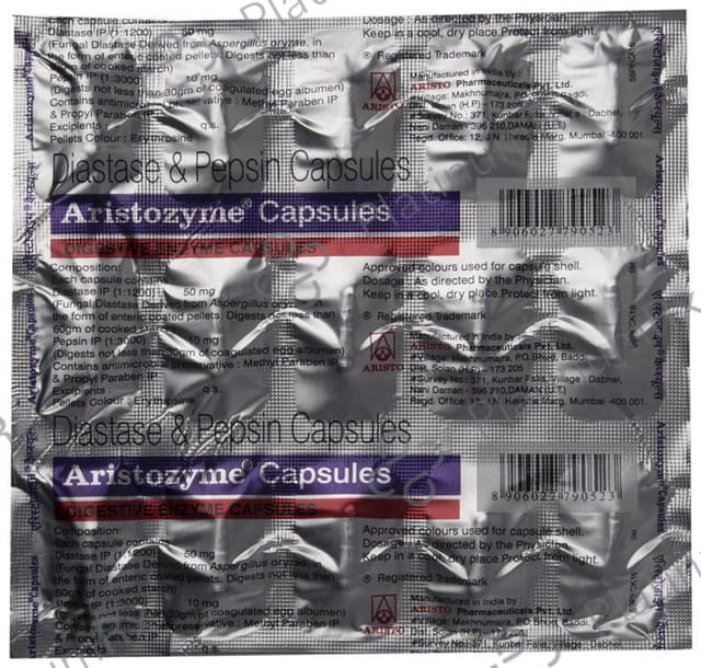Aristozyme 50/10mg Capsule 15s