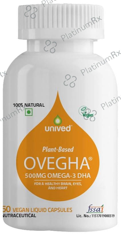 Unived Ovegha 500mg Omega 3 DHA Vegan Liquid Capsule