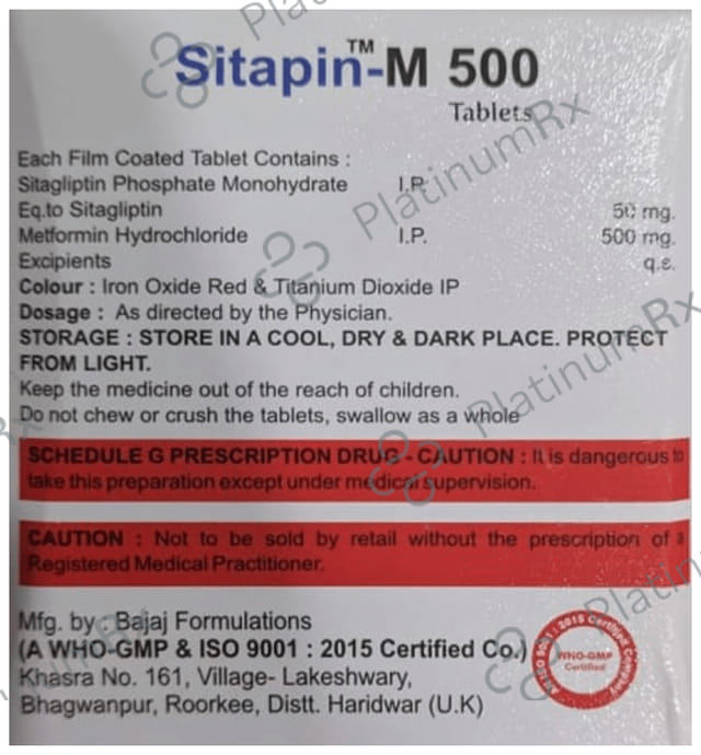 Sitapin-M 500 Tablet