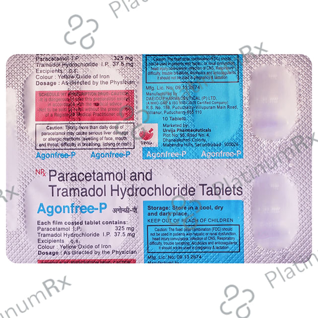 Agonfree P 325/37.5mg Tablet 10s