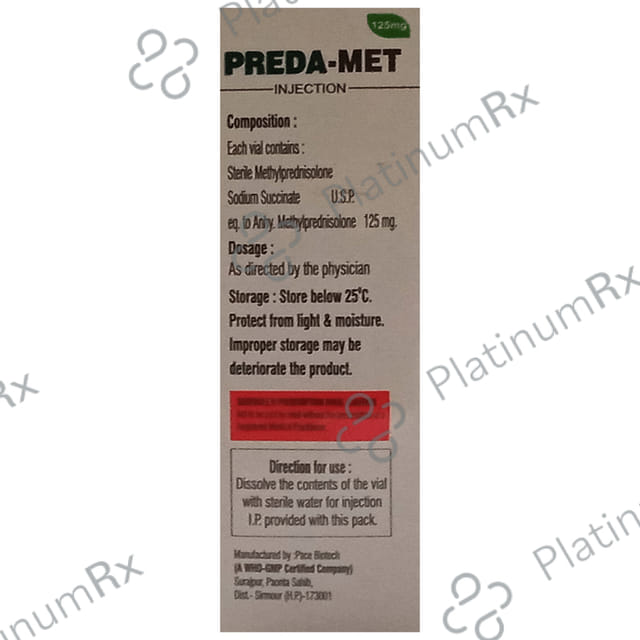 Preda Met 125mg Injection1s