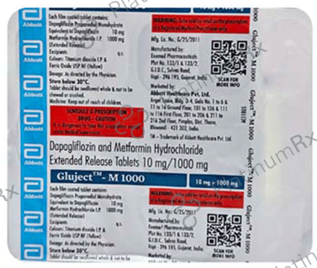 Gluject M 1000/10mg Tablet ER 15s