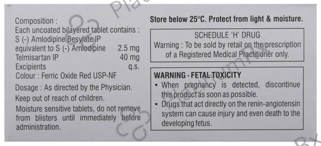 Eslo Tel 2.5/40mg Tablet 15s
