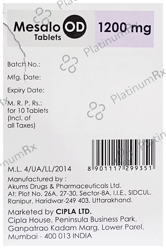 Mesalo OD 1200mg Tablet 10s