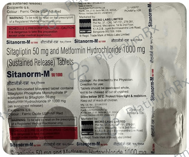 Sitanorm M 50/1000mg Tablet SR 15s