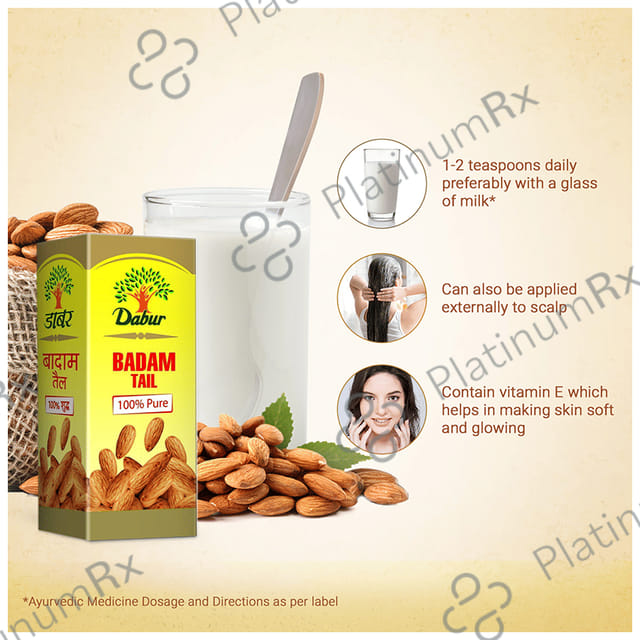 Dabur Badam Tail - Supports Hair, Skin & Brain Health 50 ml