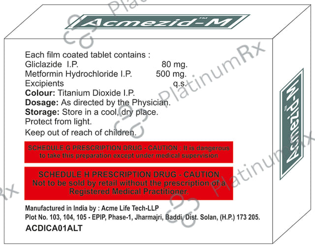 Acmezid M 80/500mg Tablet 10s