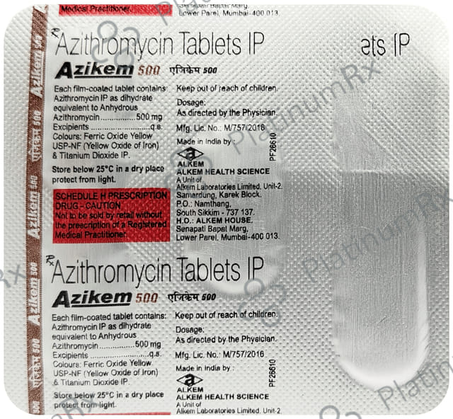 Azikem 500mg Tablet