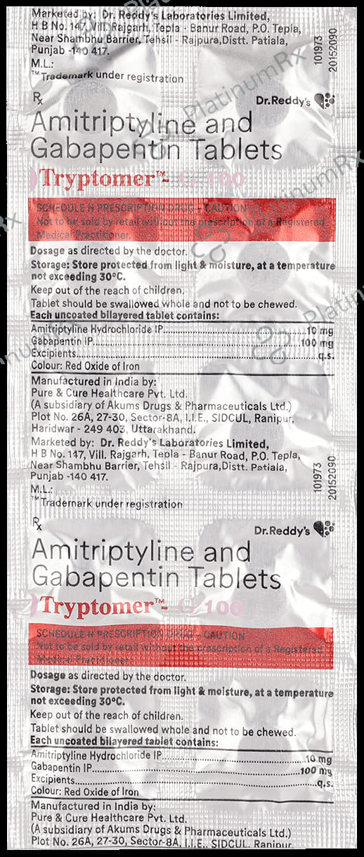 Tryptomer G 10/100mg Tablet 10s