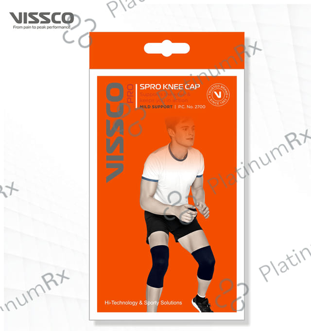 Vissco Spro Knee Capsule Plus, Knee Support for Joint Pain Relief, Sports, Football XXL
