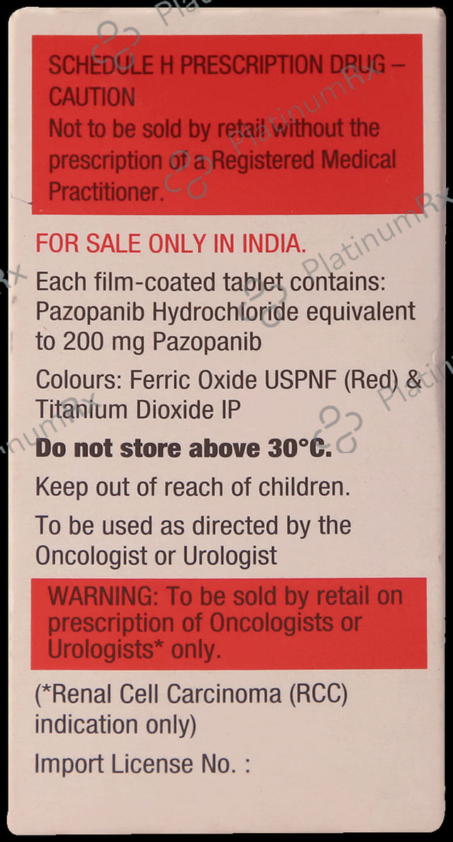 Votrient 200mg Tablet 30s