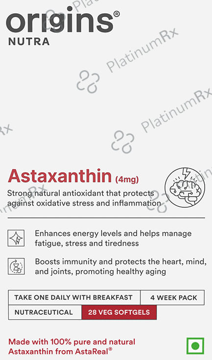 Origins Nutra Astaxanthin (4mg) Veg Softgel