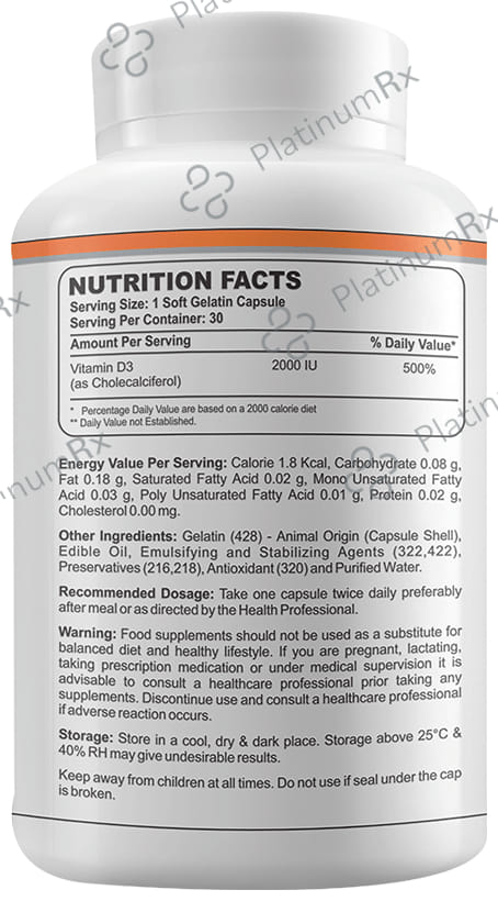 Nuvilife NuviFerol Vitamin D3 Capsule 30 Soft Gelatin Capsule