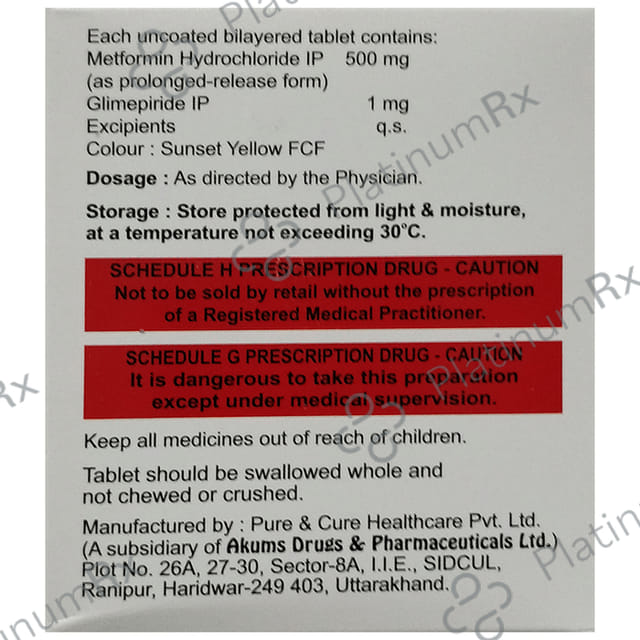 Glimecaid-M 1 Tablet PR
