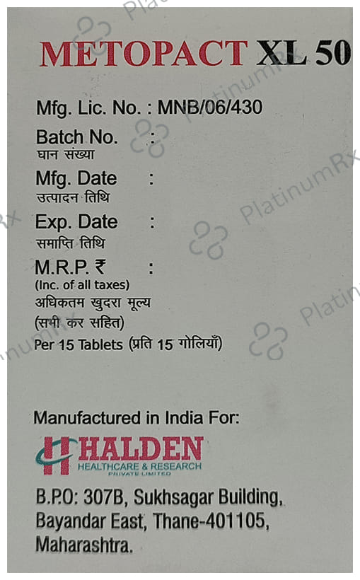 Metopact XL 50 Tablet