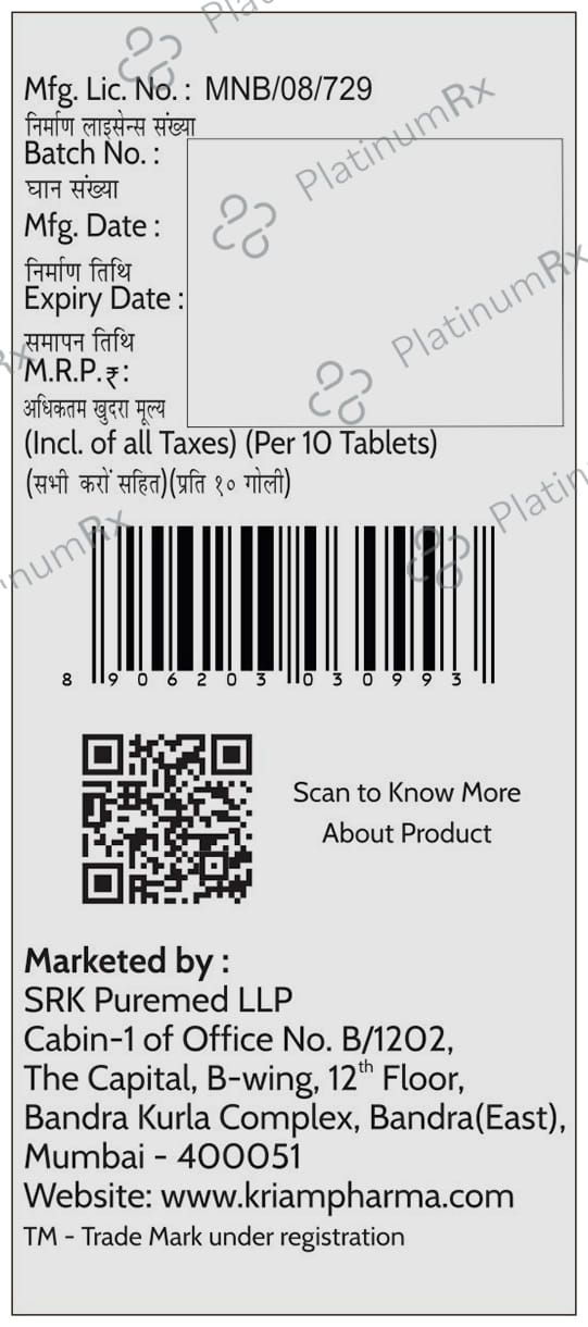Kriam Pharma Levocetirizine 5mg Tablet 10s