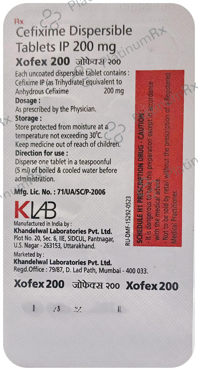 Xofex 200mg Tablet
