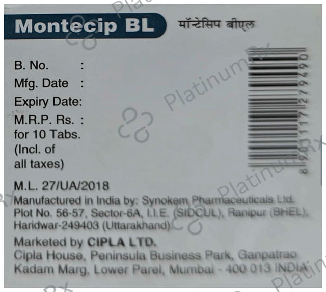 Montecip BL 20/10mg Tablet 10s