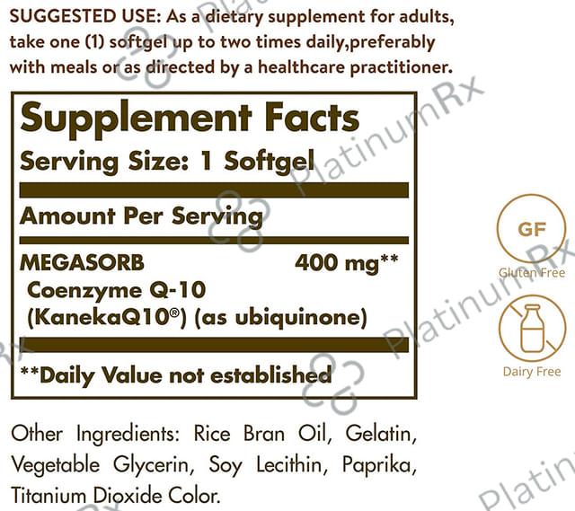 Solgar Megasorb coq 10 400mg Softgel