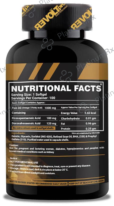 Revoltpro Omega 3 Fish Oil Softgels 100s