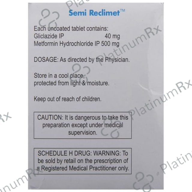 Semi Reclimet 40/500mg Tablet 10s