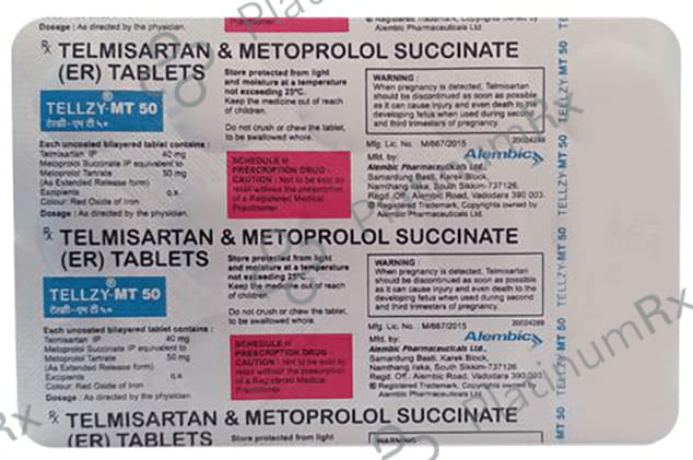 Tellzy MT 50/40mg Tablet ER 15s