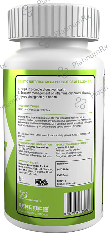 Genetic Nutrition Mega Probiotics Capsule