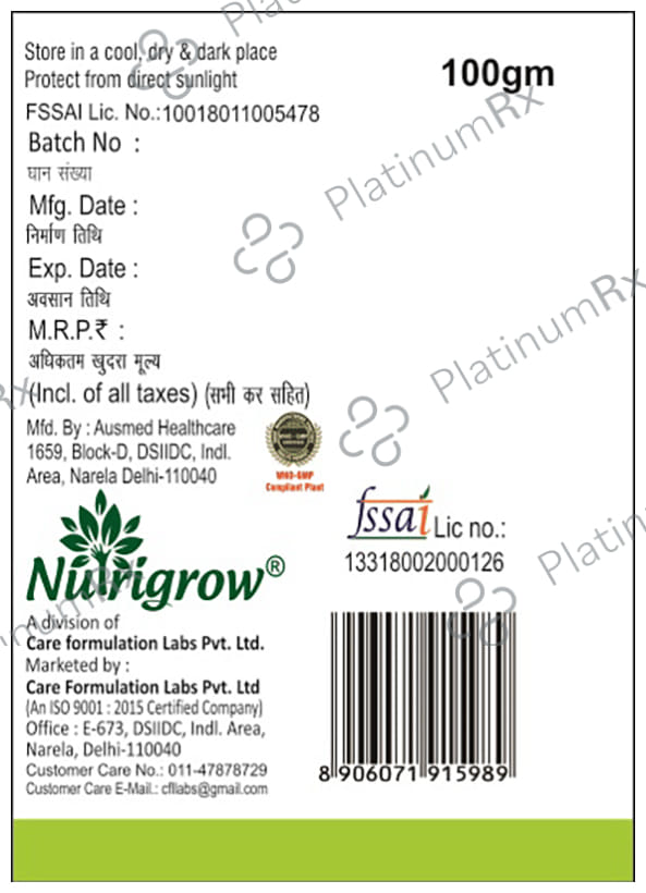 Nutrigrow Fresh Energy Drink Powder Lemon