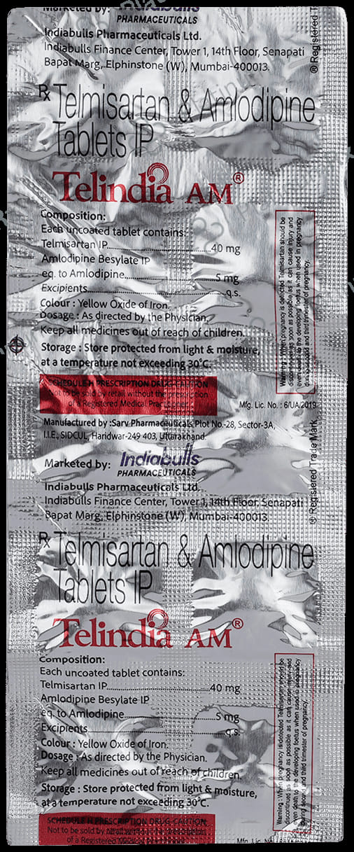 Telindia AM 40mg/5mg Tablet